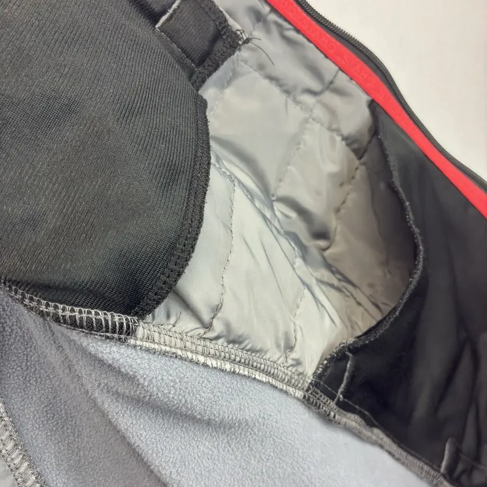 Orvis Men’s XL Quilted Full Zip Fleece Jacket Gray Outdoor Hiking Stretch